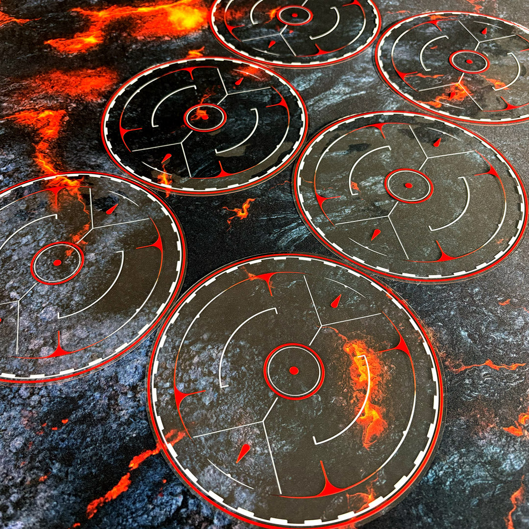 Objective Markers Full Set - Theme: Space Warriors [Red]