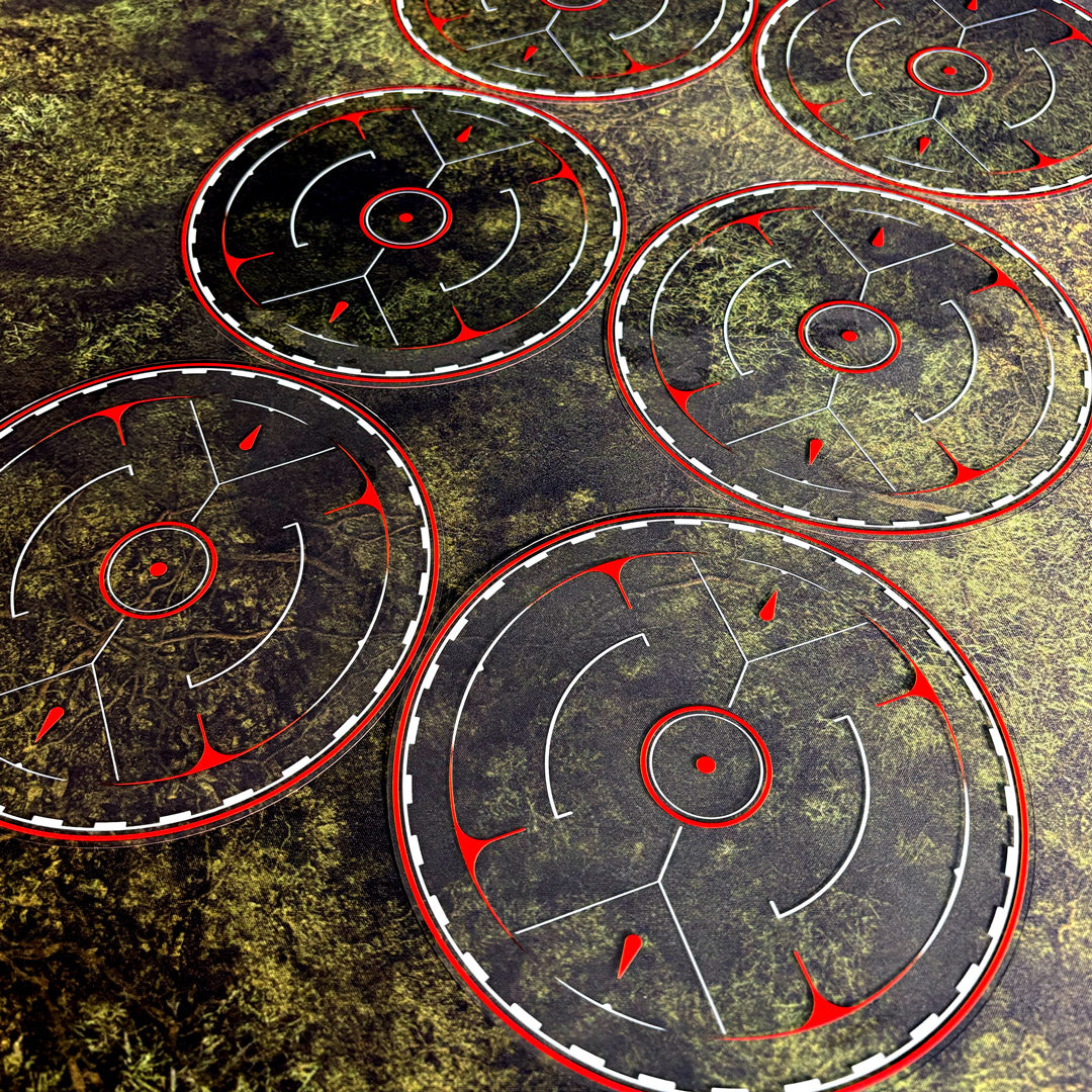 Objective Markers Full Set - Theme: Space Warriors [Red]